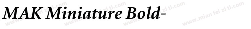 MAK Miniature Bold字体转换